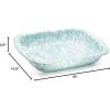 Golden Rabbit Enamelware Baking Pan, 3 quart, Solid White Textured(Sea Glass)
