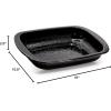 Golden Rabbit Enamelware Baking Pan, 3 quart, Solid White Textured(Solid Black Textured)