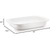 Golden Rabbit Enamelware Baking Pan, 3 quart, Solid White Textured(Solid White Textured)