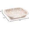 Golden Rabbit Enamelware Baking Pan, 3 quart, Solid White Textured(Taupe Swirl)