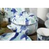 Golden Rabbit Enamelware Dutch Oven, 4 quart, Solid White Textured(Lagoon)