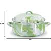 Golden Rabbit Enamelware Dutch Oven, 4 quart, Solid White Textured(Modern Monet)