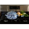 Golden Rabbit Enamelware Dutch Oven, 4 quart, Solid White Textured(Ocean)
