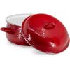 Golden Rabbit Enamelware Dutch Oven, 4 quart, Solid White Textured(Solid Red Textured)