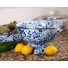 Golden Rabbit Enamelware Large Colander, 5 quart, Solid White Textured(Ocean)