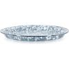 Golden Rabbit Enamelware Large Serving Tray, 20 inch, Solid White Textured(Grey Swirl)