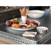 Golden Rabbit Enamelware Large Serving Tray, 20 inch, Solid White Textured(Solid White Textured)