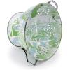 Golden Rabbit Enamelware Medium Colander, 3 quart, Solid White Textured(Modern Monet)