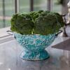 Golden Rabbit Enamelware Petite Colander, 1 quart, Solid White Textured(Sea Glass)