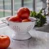 Golden Rabbit Enamelware Petite Colander, 1 quart, Solid White Textured(Solid White Textured)