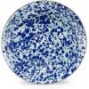 Golden Rabbit Enamelware Pie Pan Plate, 10 inch, Solid White Textured(Ocean)
