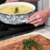 Golden Rabbit Enamelware Saute Pan, 3 quart, Solid White Textured(Grey Swirl)