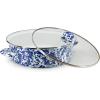 Golden Rabbit Enamelware Saute Pan, 3 quart, Solid White Textured(Ocean)