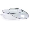 Golden Rabbit Enamelware Saute Pan, 3 quart, Solid White Textured(Solid White Textured)