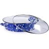 Golden Rabbit Enamelware Saute Pan, 5 quart, Solid White Textured(Cobalt Swirl)