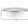 Golden Rabbit Enamelware Serving Basin, 4 quart, Solid White Textured(Solid White Textured)