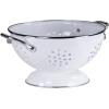 Golden Rabbit Enamelware Set of 3 Colanders: 1qt, 3qt and 5qt, Solid White Textured
