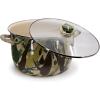 Golden Rabbit Enamelware Soup or Stock Pot, 18 quart, Solid White Textured(Camouflage)