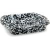 Golden Rabbit Enamelware Square Brownie Pan, 9 inch, Solid White Textured(Black Swirl)