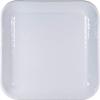 Golden Rabbit Enamelware Square Plates, 10.5 inch, Solid White Textured, Set of 2(Solid White Textured)