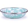 Golden Rabbit Enamelware Tasting Dish Bowls, 4 ounce, Solid White Textured, Set of 6(Sea Glass)