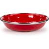 Golden Rabbit Enamelware Tasting Dish Bowls, 4 ounce, Solid White Textured, Set of 6(Solid Red Textured)
