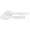 Golden Rabbit Enamelware 2-piece Spoon Set, Slotted and Regular, Solid White Textured(Solid White Textured)