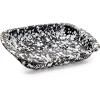 Golden Rabbit Enamelware Baking Pan, 3 quart, Solid White Textured(Black Swirl)
