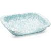 Golden Rabbit Enamelware Baking Pan, 3 quart, Solid White Textured(Sea Glass)