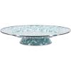 Golden Rabbit Enamelware Cake Plate, 12.5 inch, Solid White Textured(Sea Glass)
