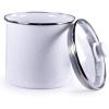 Golden Rabbit Enamelware Canister, 8 cup, Solid White Textured(Solid White Textured)