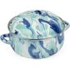 Golden Rabbit Enamelware Dutch Oven, 4 quart, Solid White Textured(Lagoon)