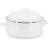 Golden Rabbit Enamelware Dutch Oven, 4 quart, Solid White Textured(Solid White Textured)
