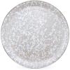 Golden Rabbit Enamelware Large Serving Tray, 20 inch, Solid White Textured(Taupe Swirl)