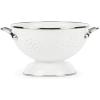 Golden Rabbit Enamelware Medium Colander, 3 quart, Solid White Textured(Solid White Textured)