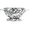 image:imageGolden Rabbit Enamelware Petite Colander 1 quart Solid White TexturedBlack Swirl