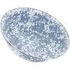 Golden Rabbit Enamelware Serving Basin, 4 quart, Solid White Textured(Grey Swirl)