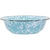 Golden Rabbit Enamelware Serving Basin, 4 quart, Solid White Textured(Sea Glass)