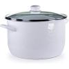 Golden Rabbit Enamelware Soup or Stock Pot, 18 quart, Solid White Textured(Solid White Textured)