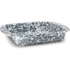 Golden Rabbit Enamelware Square Brownie Pan, 9 inch, Solid White Textured(Grey Swirl)