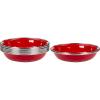 Golden Rabbit Enamelware Tasting Dish Bowls, 4 ounce, Solid White Textured, Set of 6(Solid Red Textured)