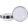 Golden Rabbit Enamelware Tasting Dish Bowls, 4 ounce, Solid White Textured, Set of 6(Solid White Textured)
