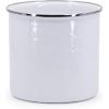 Golden Rabbit Enamelware Utensil Holder, Solid White Textured(Solid White Textured)
