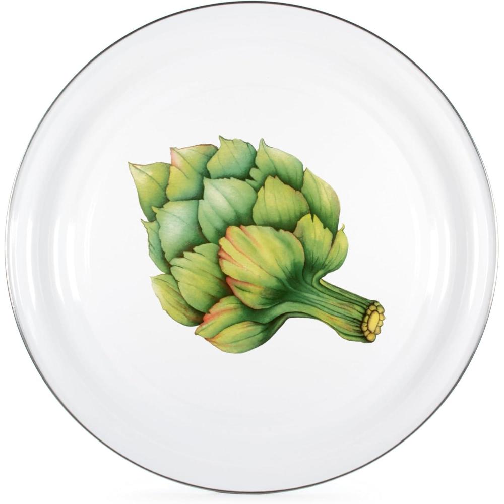 image:imageGolden Rabbit Enamelware  20 Large Tray Blue CrabFresh Produce