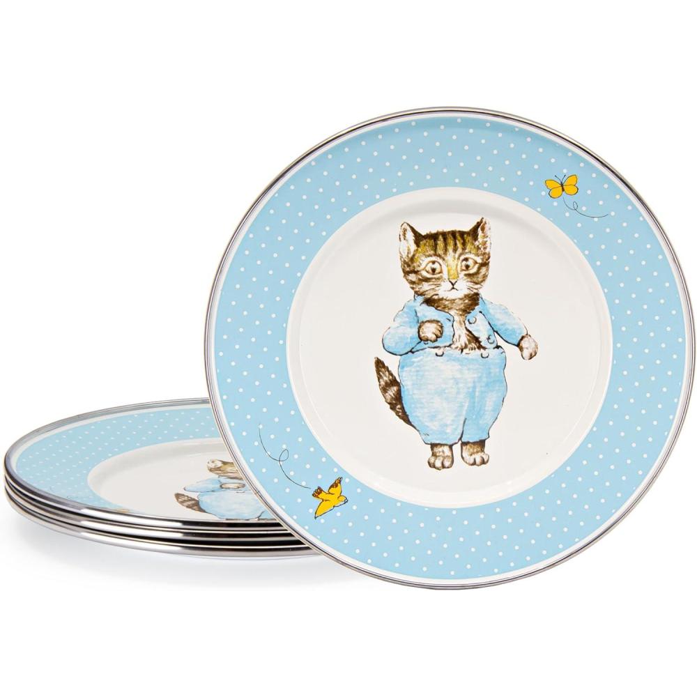 image:imageGolden Rabbit Enamelware Child Plates 85 inch Elephant Set of 4Tom Kitten
