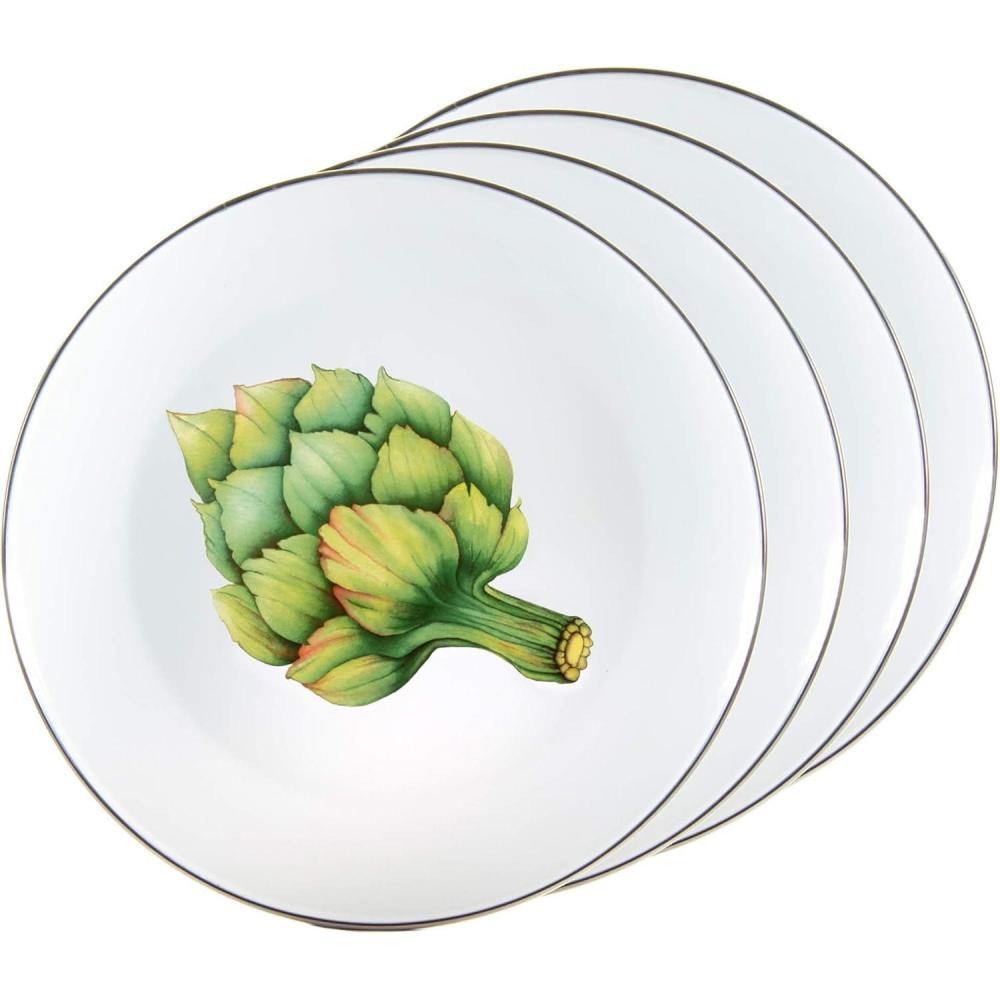 image:imageGolden Rabbit Enamelware Dinner Plates 105 inch Blue Crab Set of 4Fresh Produce