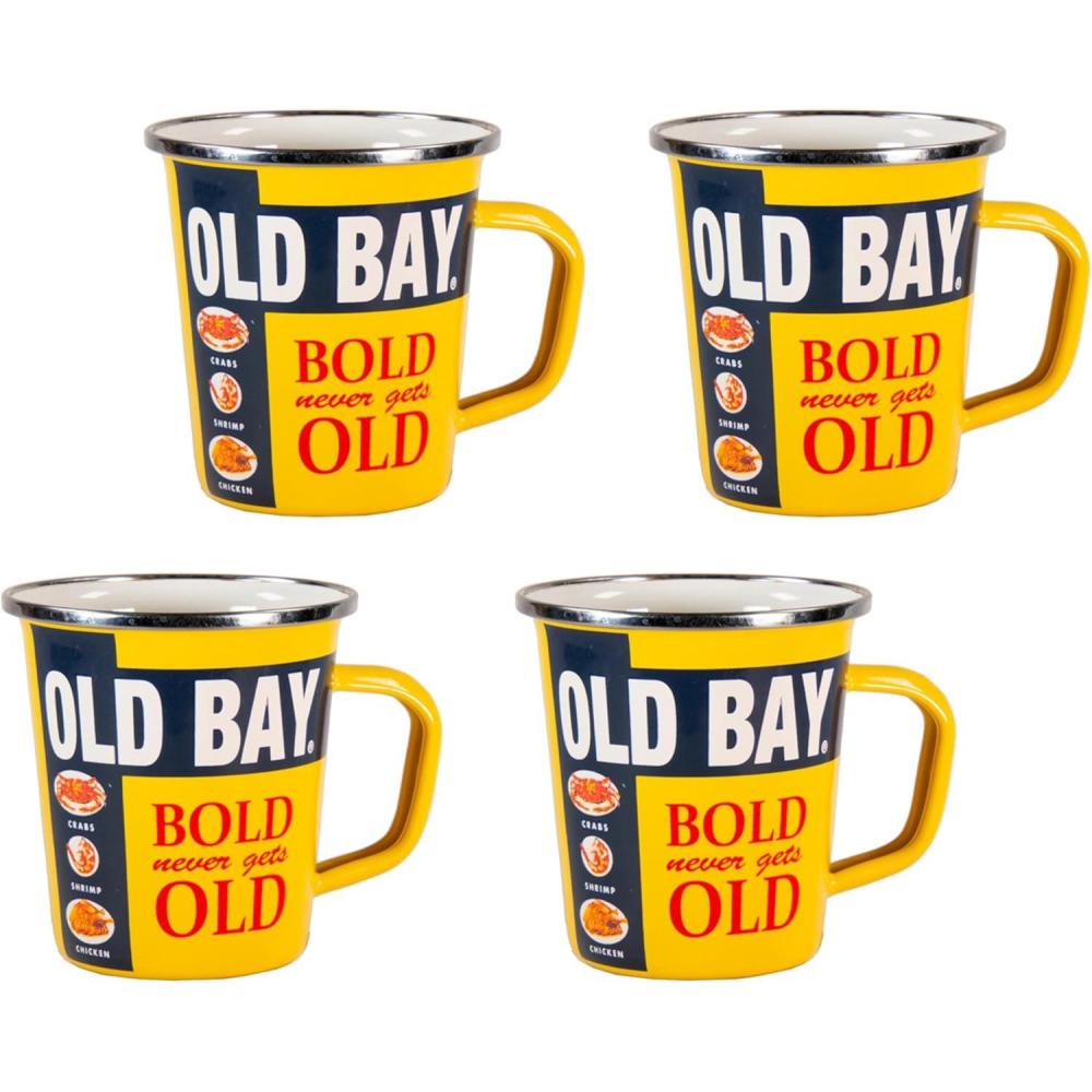 image:imageGolden Rabbit Enamelware Latte Coffee or Tea Mugs 16 ounce Blue Crab Set of 4Old Bay