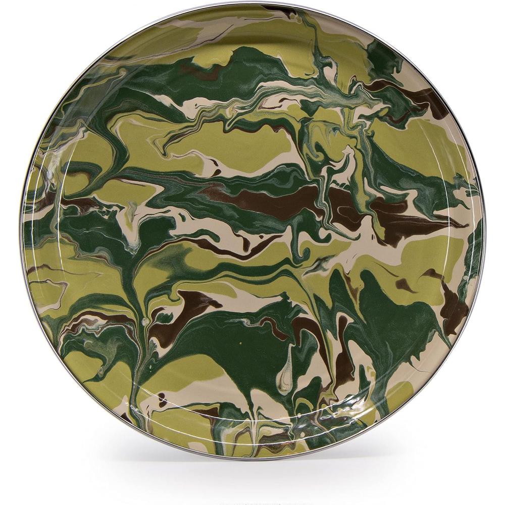 image:imageGolden Rabbit Enamelware Medium Tray 155 inch Solid White TexturedCamouflage