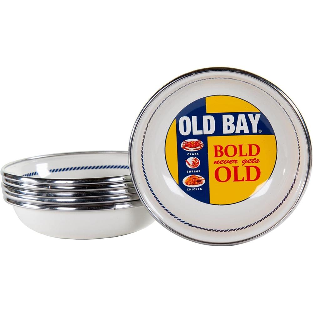 image:imageGolden Rabbit Enamelware Tasting Dish Bowls 4 ounce Blue Crab Set of 6Old Bay