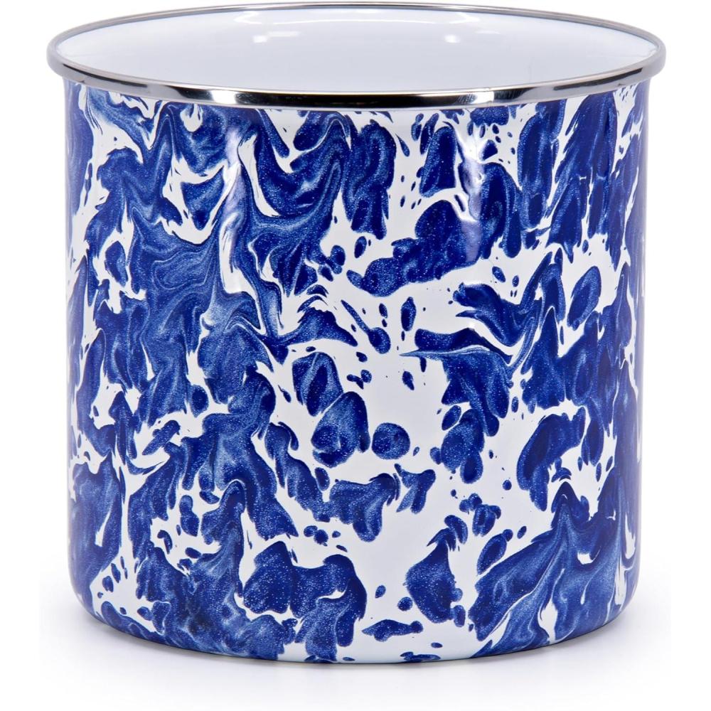 image:imageGolden Rabbit Enamelware Utensil Holder Red SwirlCobalt Swirl
